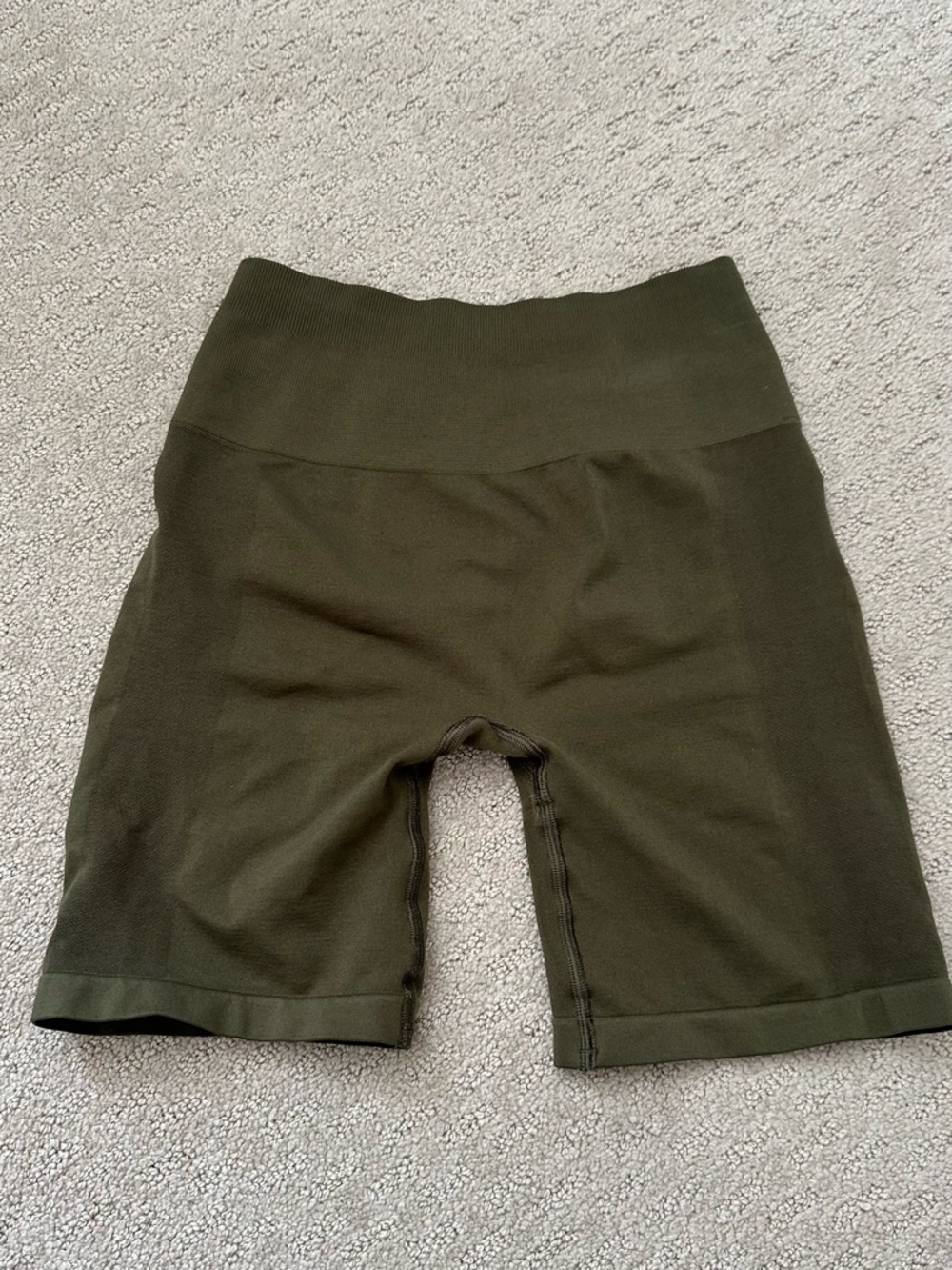 Alphalete Olive High-Waist Seamless Bike Shorts